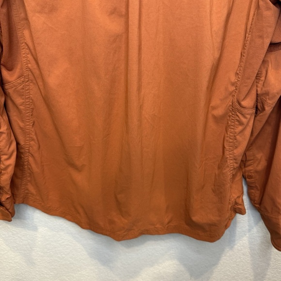 REI CO-OP Shirt Size LARGE Womens Orange Sahara Button Up Long Sleeve Hiking - Picture 8 of 8